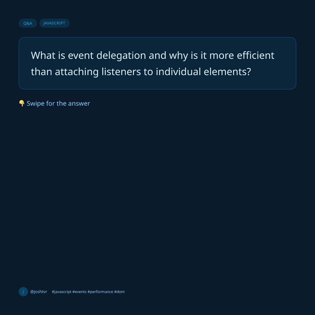 What is event delegation?