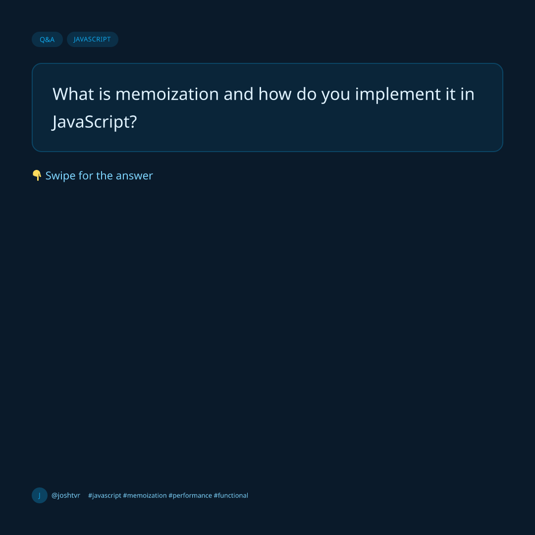 What is Memoization?
