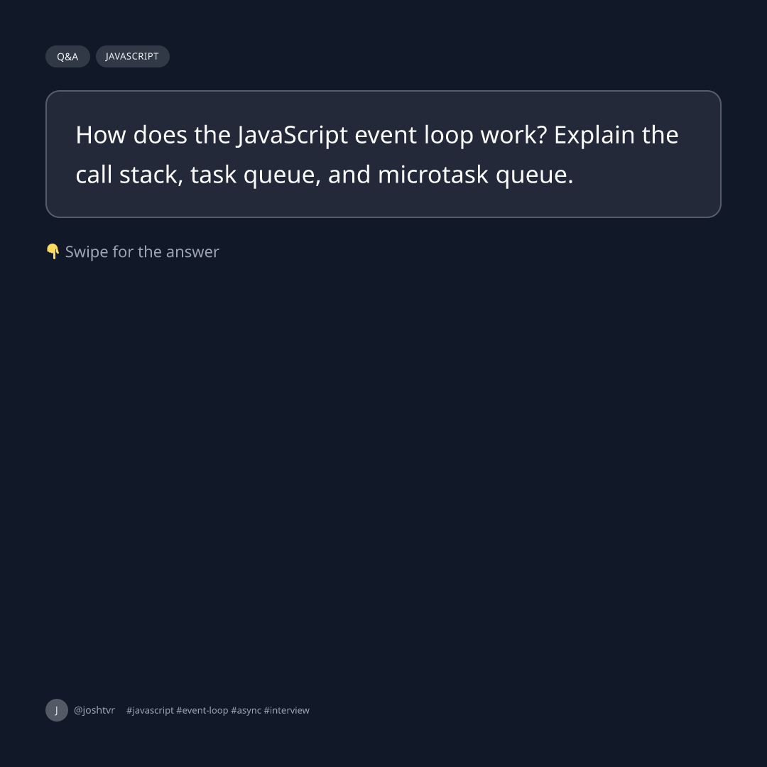 Explain the JS Event Loop