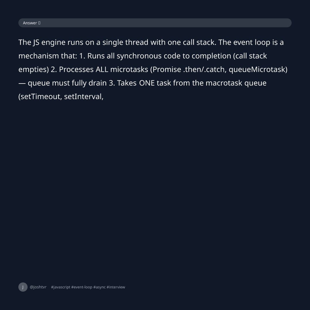 Explain the JS Event Loop — slide 2
