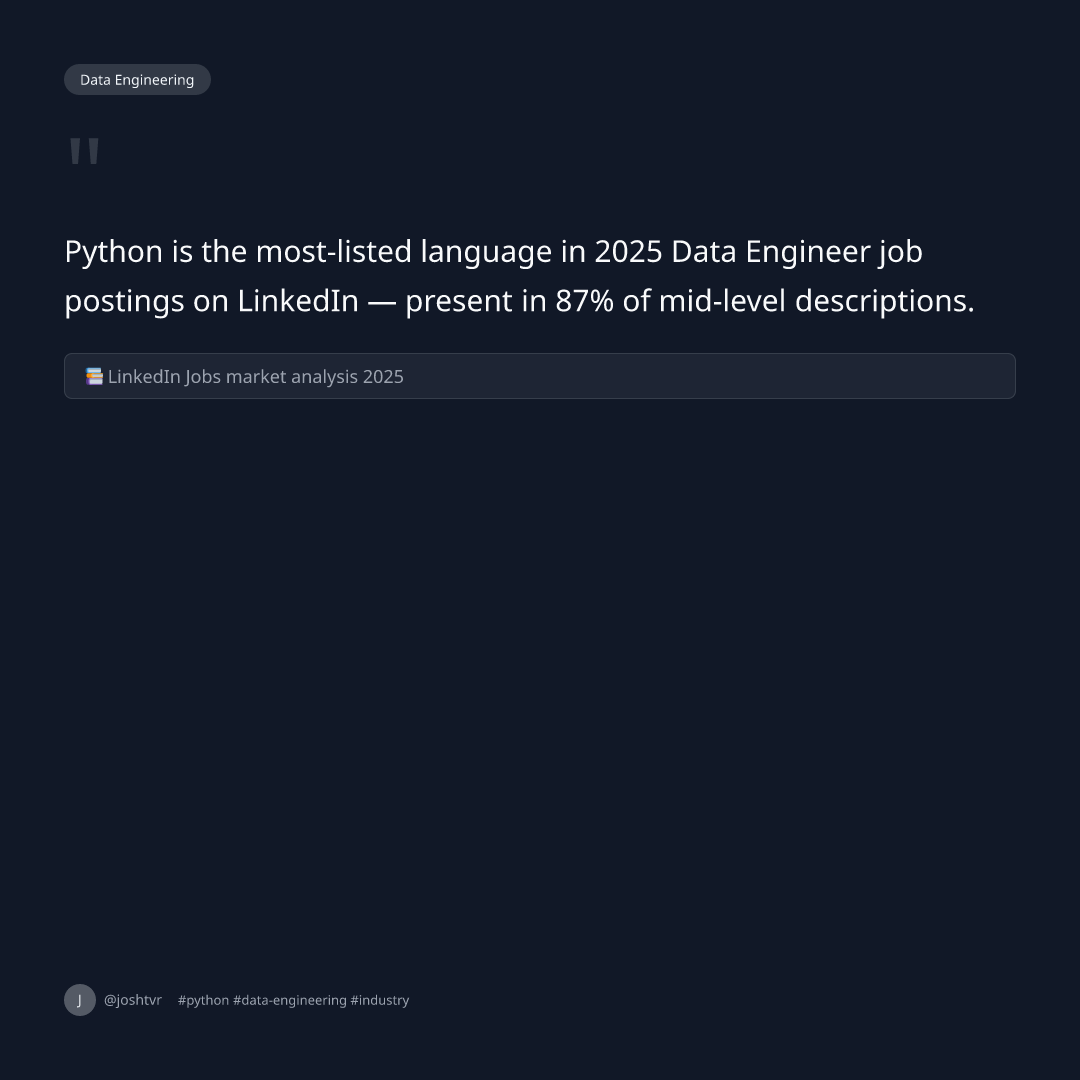 Why Python dominates Data Engineering