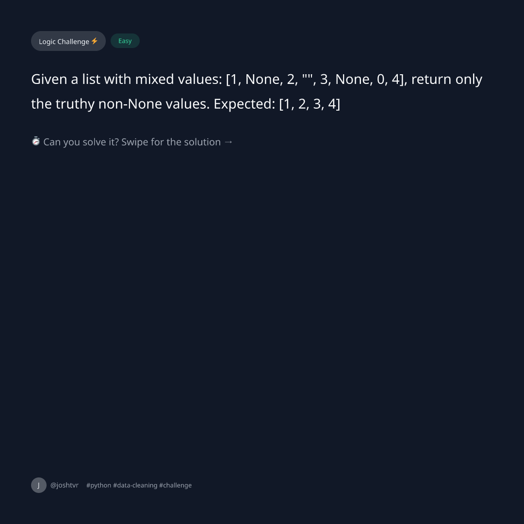 Clean null values from a list — Python